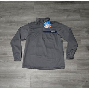 Columbia PFG Skiff Guide‎ Fleece 1/4 Zip Men Medium Gray Omni Shade Omni Shield